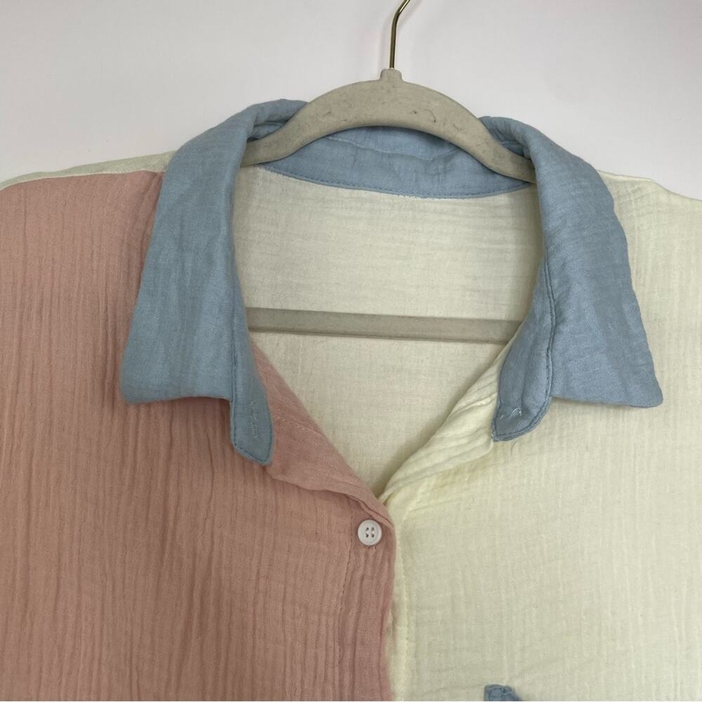 Unbranded Oversized Button Down Long Sleeve Paste… - image 2